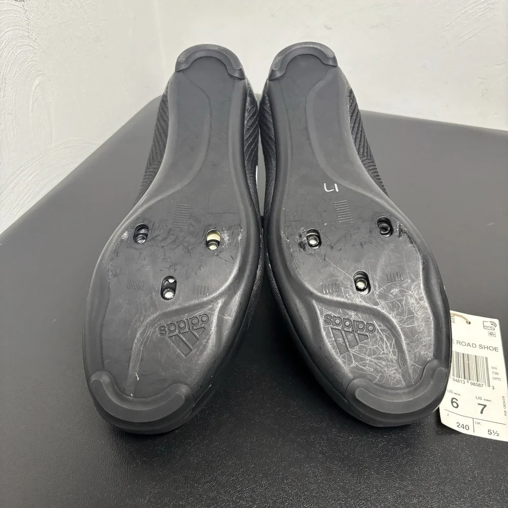 Adidas The Road Shoe Cycling Shoes‎ Black White Mens Size  6 Women's 7 NWOB New
